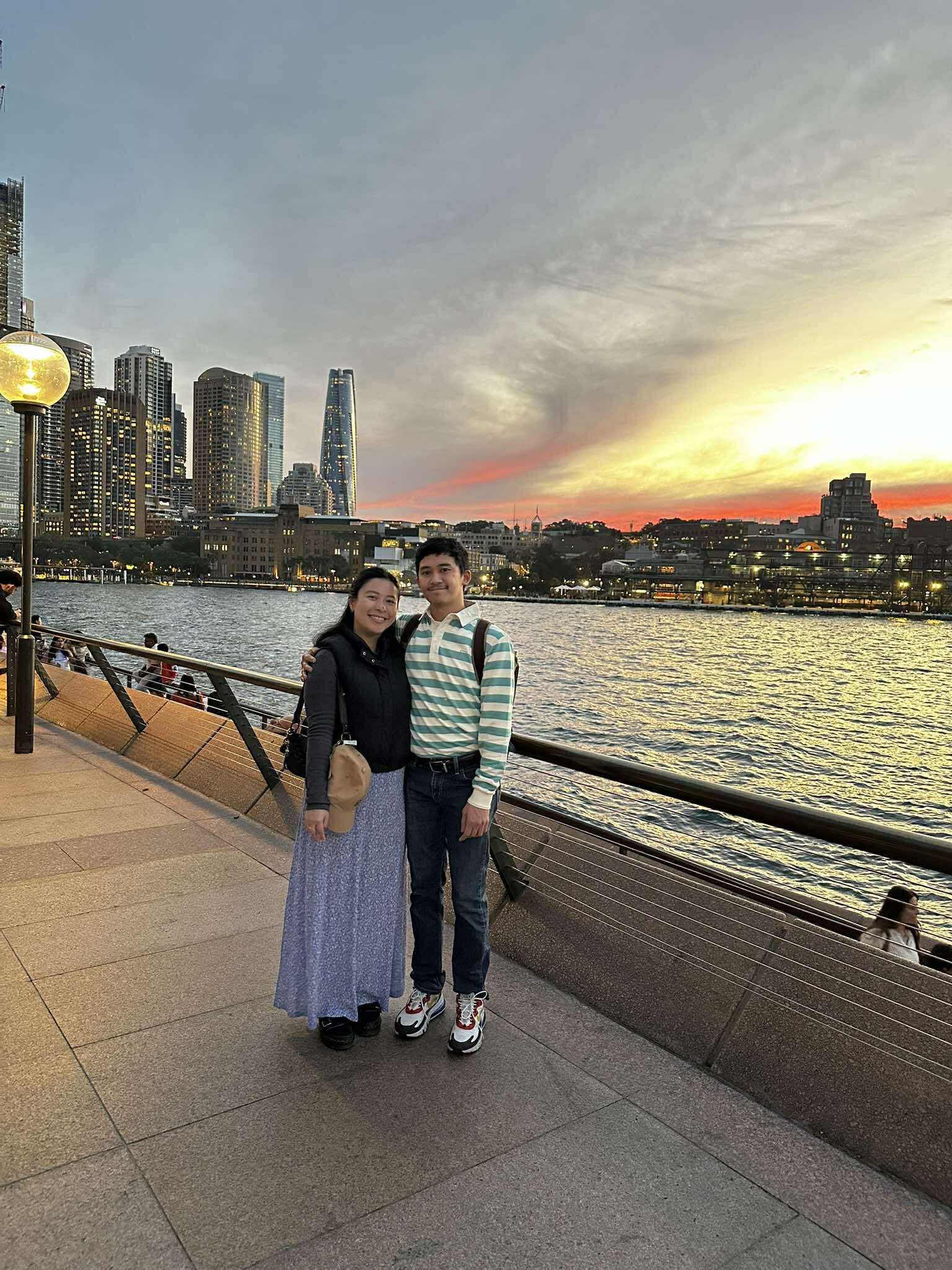 Antonio and KC at the stadium